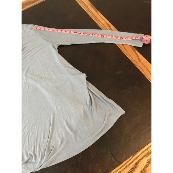 Free People We The Free Women’s Long Sleeve Blue/Gray Faux Wrap Top - Size Large - Picture 6 of 11